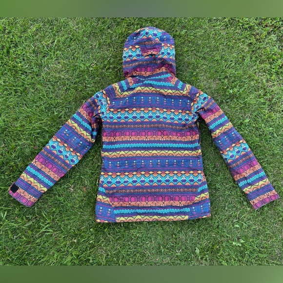 Burton Horizon Women’s Med. Mtn Dew Snowboard Jacket DryRide Mountain Multicolor - Picture 2 of 13